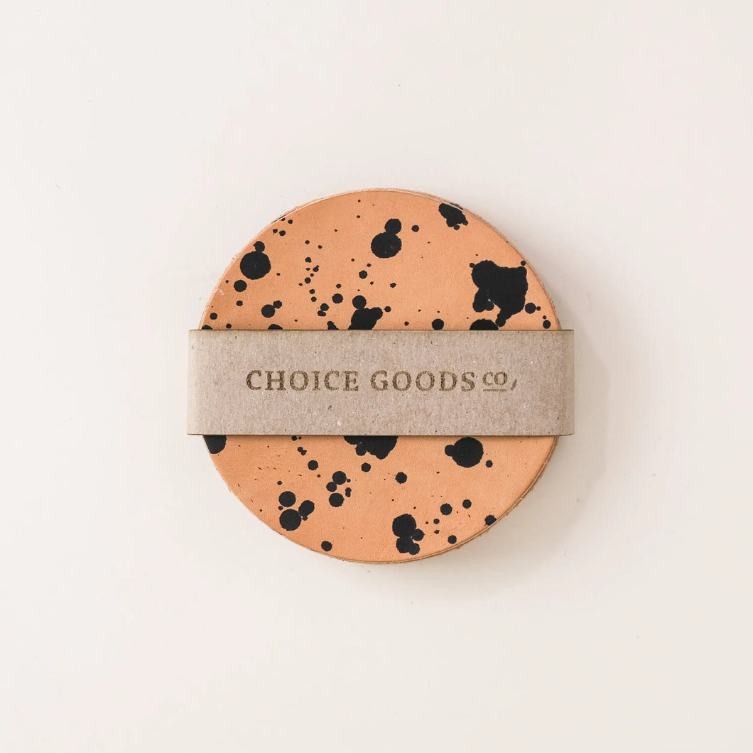 Inked Natural Hide Coasters
