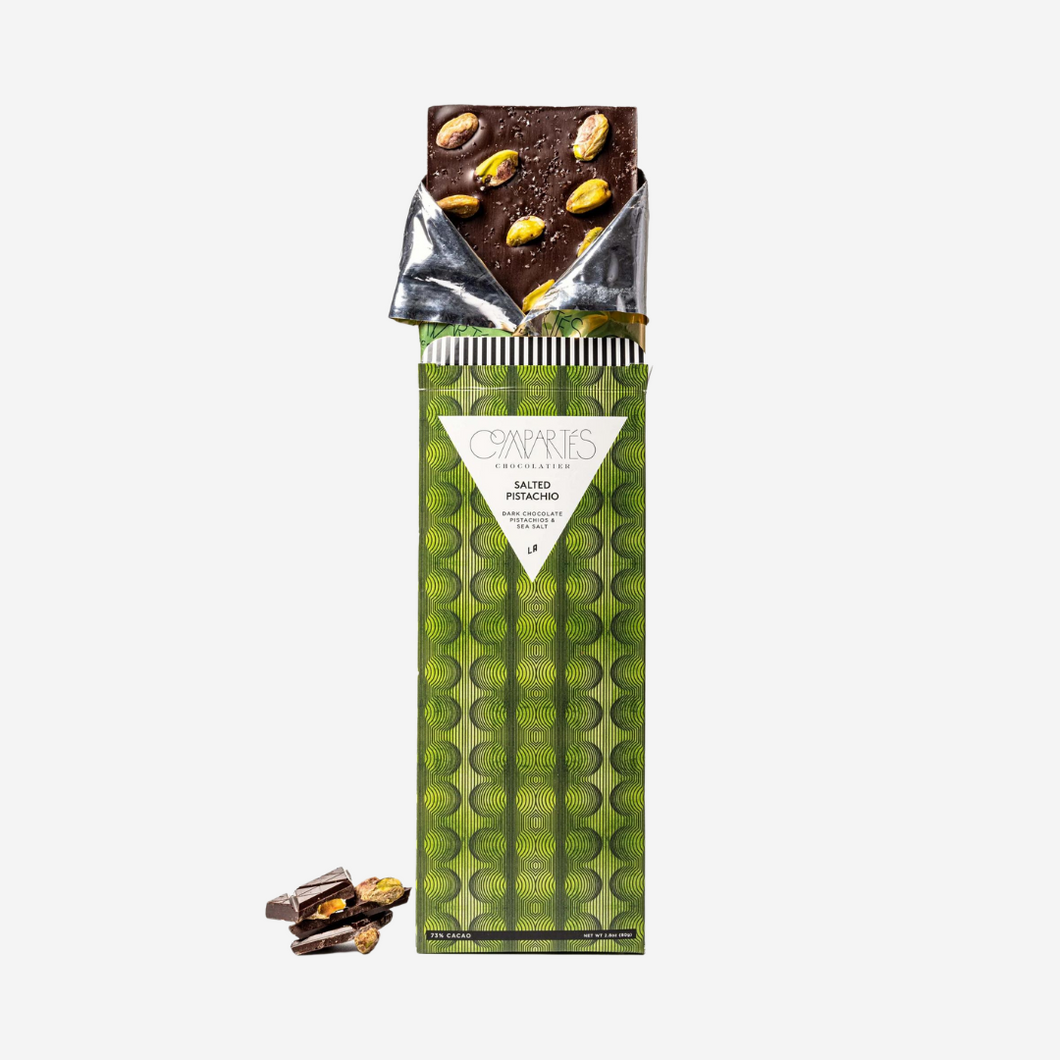 COMPARTÉS PISTACHIO DARK CHOCOLATE BAR