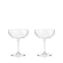 Load image into Gallery viewer, Raye Faceted Crystal Coupe Glasses
