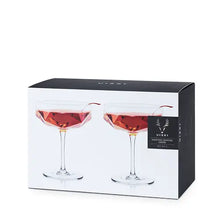 Load image into Gallery viewer, Raye Faceted Crystal Coupe Glasses
